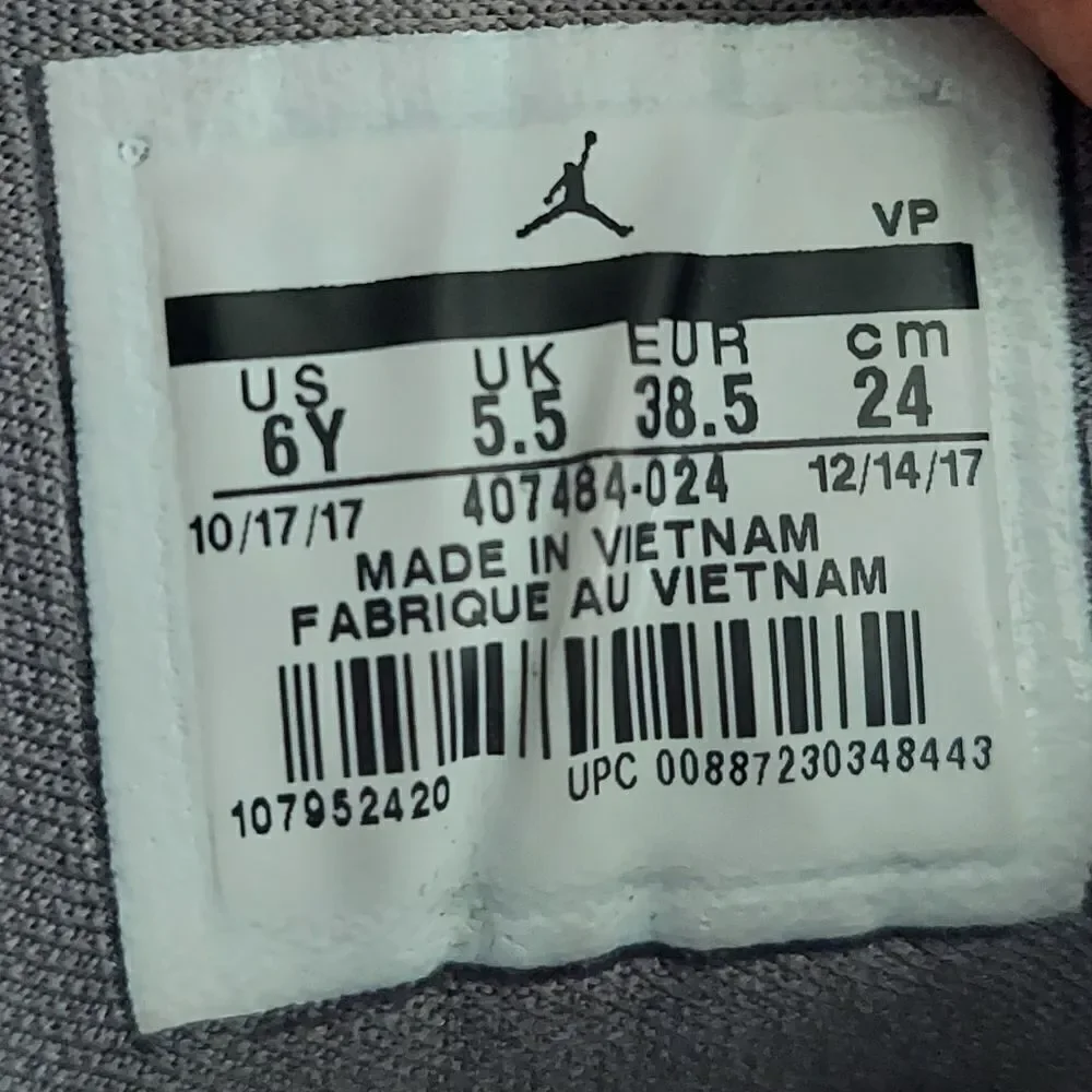 Kids Air Jordan Pro Strong GS Atmosphere Grey Gunsmoke White 407484-024 - 6Y